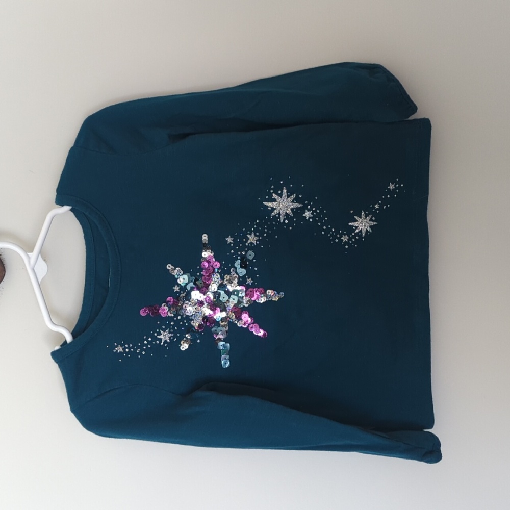 Sonoma girls long sleeve sequin tee